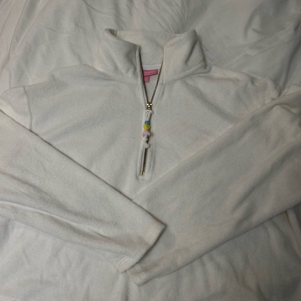 White Quarter-Zip Pullover